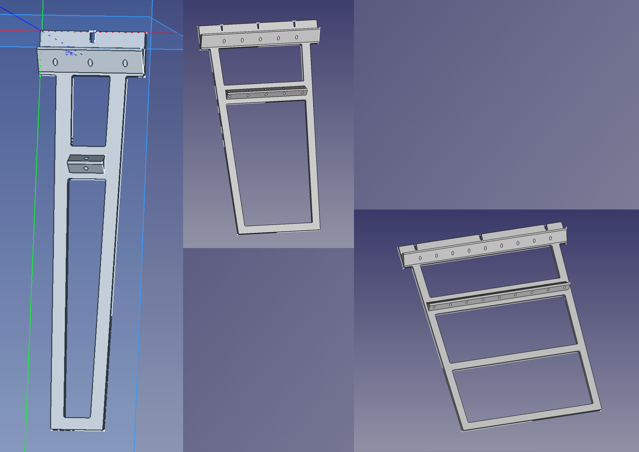 FreeCAD Screenshot of all Three Jewel Holders